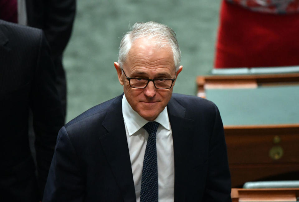 The original spill motion was carried 45 votes to 40, meaning almost half the partyroom wanted Mr Turnbull to stay in power.. Photo: AAP