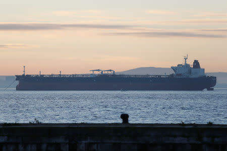 The Rio Arauca oil tanker is seen in the Tagus river, in Lisbon, Portugal February 7, 2019. Picture taken February 7, 2019. REUTERS/Pedro Nunes