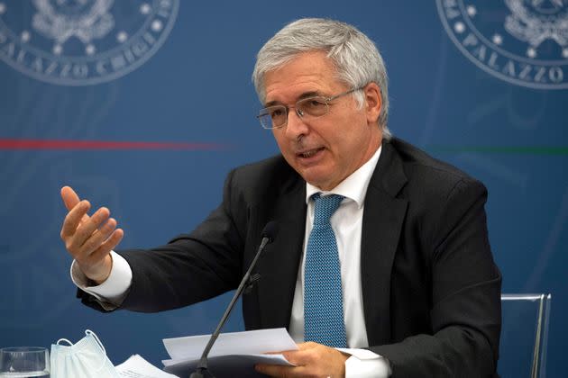 The Minister of Economy Daniele Franco in press conference after the minister's cabinet. Rome (Italy), September 29th 2021 (Photo by Pool/Insidefoto/Augusto Casasoli/Mondadori Portfolio via Getty Images) (Photo: Mondadori Portfolio via Getty Images)