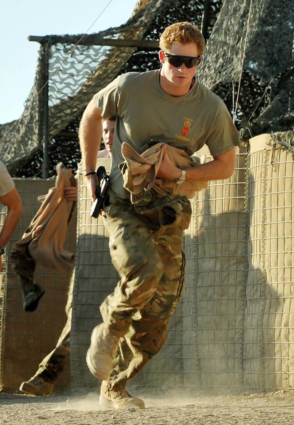 Prince Harry during his time in Afghanistan.