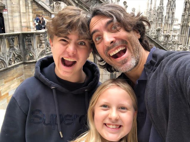<p>Carlo Ponti Jr. Instagram </p> Carlo Ponti Jr. with his children, son Vittorio Leone and daughter Beatrice Lara.