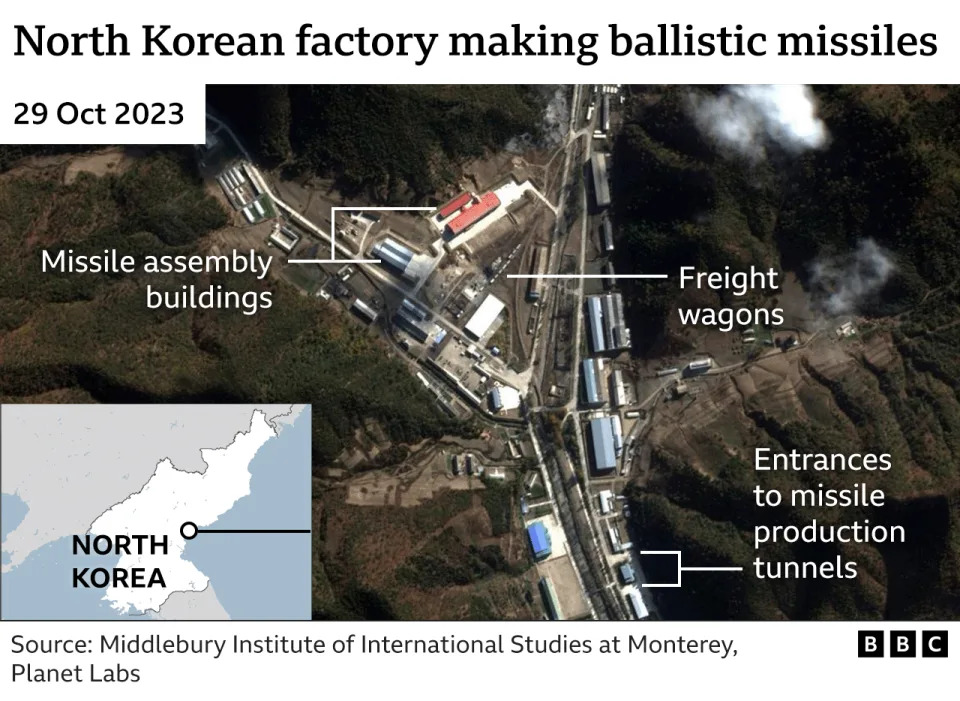 Đồ họa nhà máy chế tạo tên lửa đạn đạo của Triều Tiên