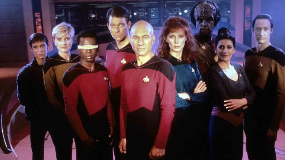 The first season cast of Star Trek: The Next Generation.