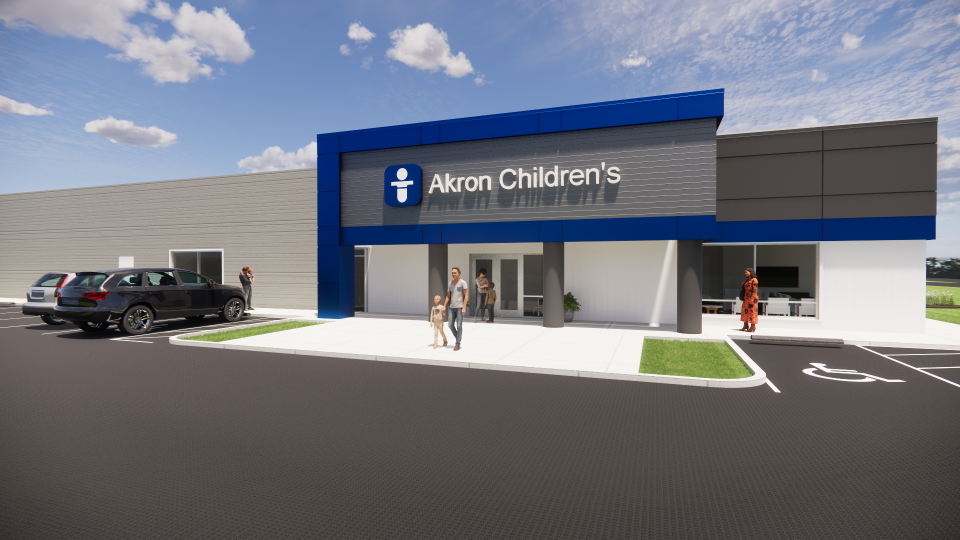 An artist's rendering shows the outside of the proposed Akron Children's Hospital urgent care center in Montrose. The $3.5 million center would be located on Medina Road in Copley Township.