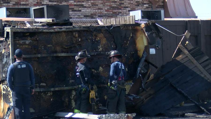 The Wichita Fire Department responds to a fire at a Wendy's restaurant in the 2500 block of S. Seneca on March 20, 2024. (KSN News Photo)