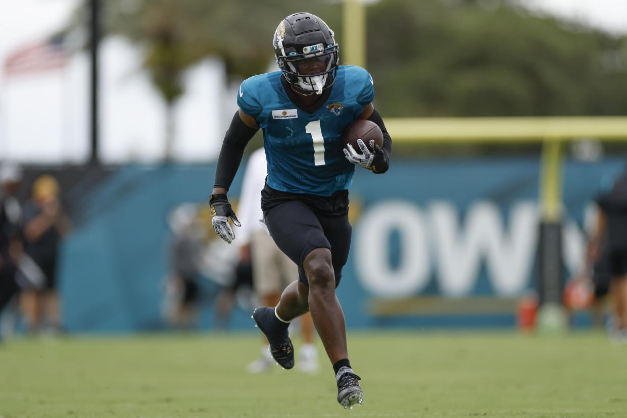 Travis Etienne with the Jaguars.