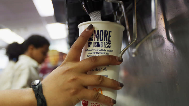 Soda fountain at McDonald's