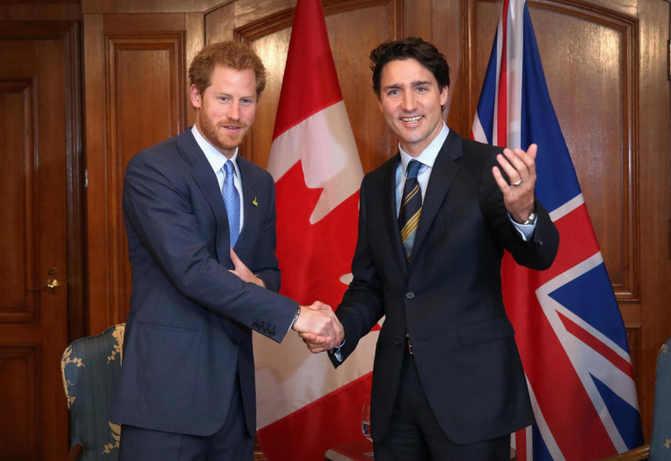 <p>The latest royal to pay a visit was Prince Harry to meet with Prime Minister Justin Trudeau to launch the Invictus Games in Toronto.</p>