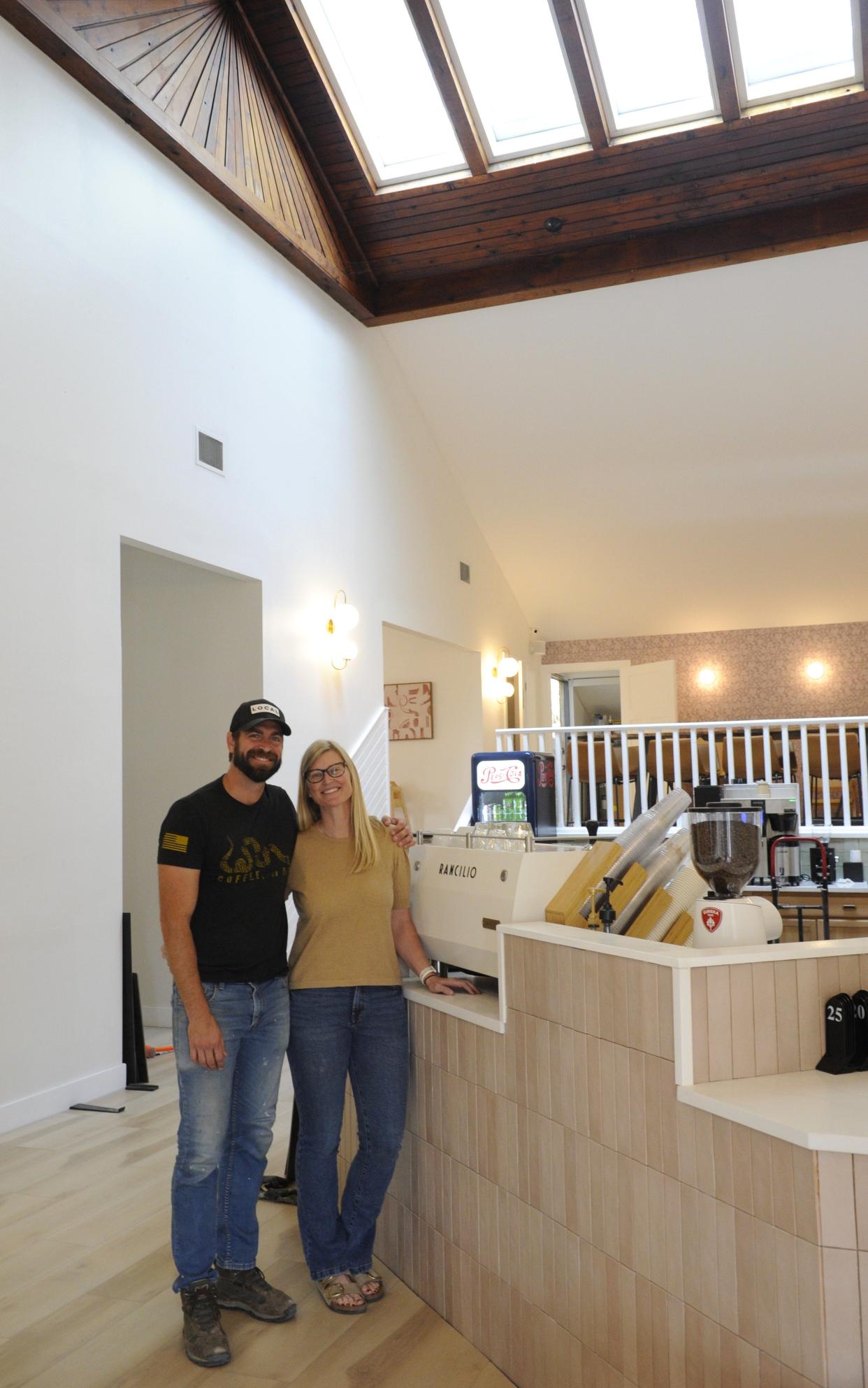 An open house with roasting demonstrations and much more will happen at Evansville Coffee Co.'s new roastery on Friday, Jan. 12. Here are owners Zac and Jessica Parsons inside the newly-remodeled building.