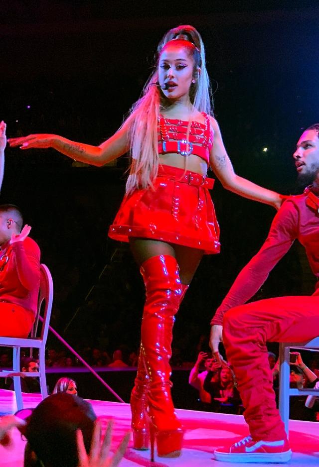 Ariana Grande Wearing Thigh High Boots