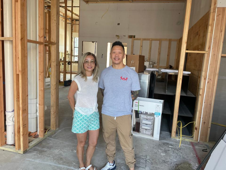 Restaurant Owner Lynn Lee, left with Chef Gene Lum of Baby Duke's Ramen in Mamaroneck. Lee is opening Saigon Table, a Vietnamese eatery in Rye in early 2024 with Lum as the chef. Photographed Sept. 12, 2023