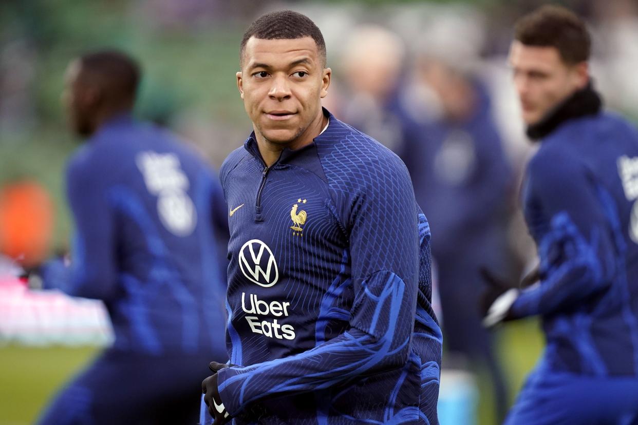 France’s Kylian Mbappe (Niall Carson/PA) (PA Wire)