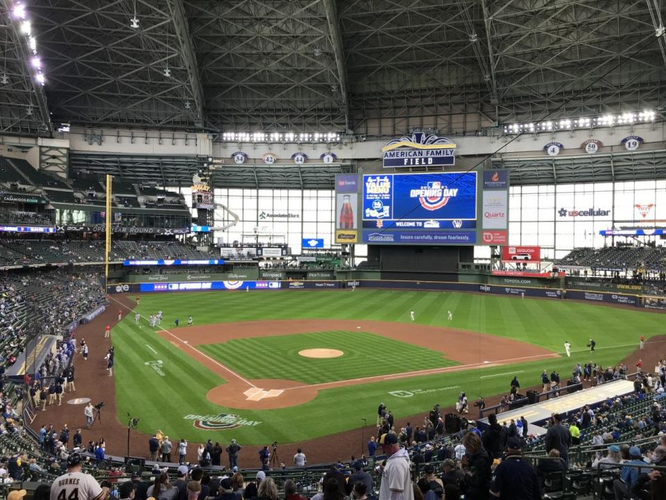 Opening Day at American Family Field on April 3, 2023.