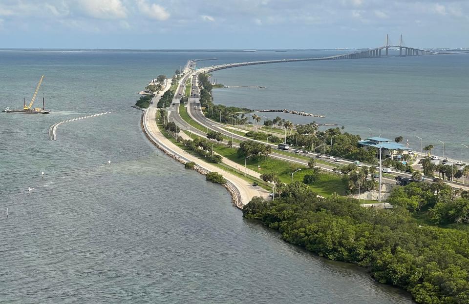 The segment of U.S. 19 before the Sunshine Skyway Bridge begins was the second busiest road segment in Manatee County in 2022.