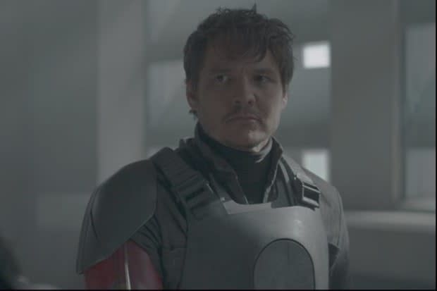 Pedro Pascal as Din Djarin in "The Mandalorian"<p>LucasFilm/Disney</p>