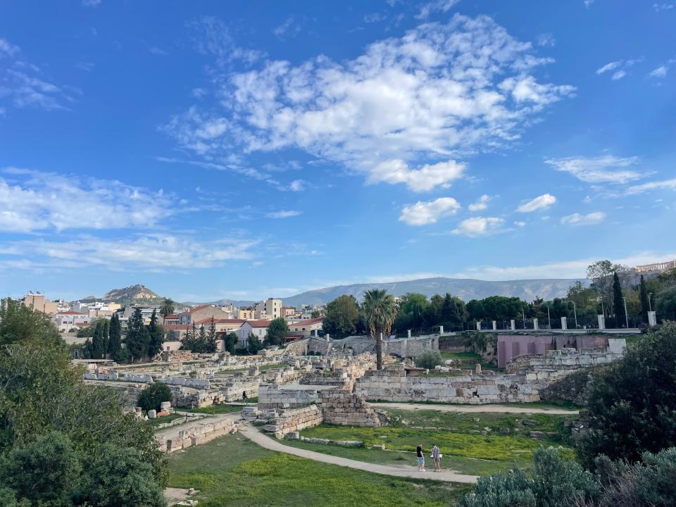 shot of a famous cemetery in athens greece