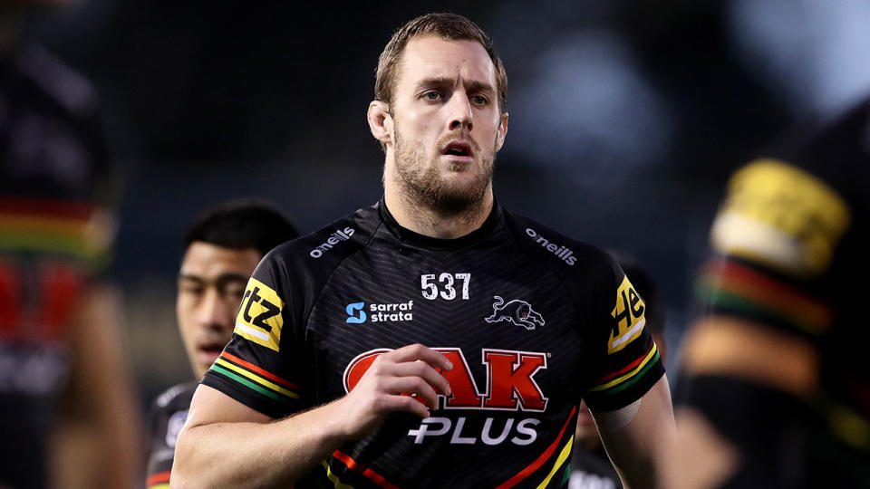 Isaah Yeo is pictured here during a match for the Penrith Panthers.