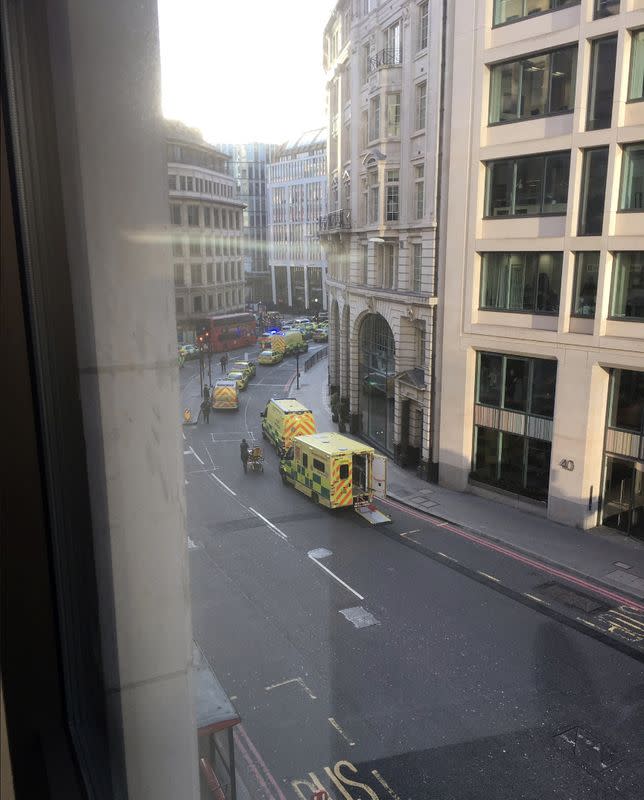 Ambulances are seen in London