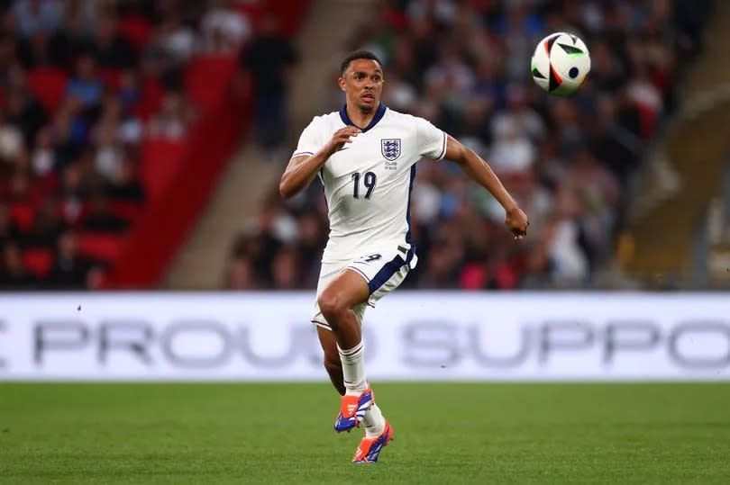 Trent Alexander-Arnold of England during the international friendly match between England and Iceland at Wembley Stadium on June 07, 2024 in London, England.