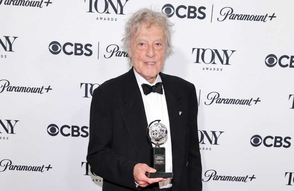 Sir Tom Stoppard continues his reign as the most-awarded playwright in the Best Play category credit:Bang Showbiz