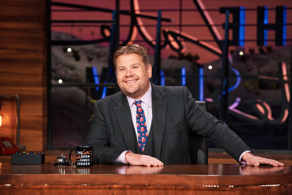James Corden hosting The Late Late Show. (Sky/CBS)