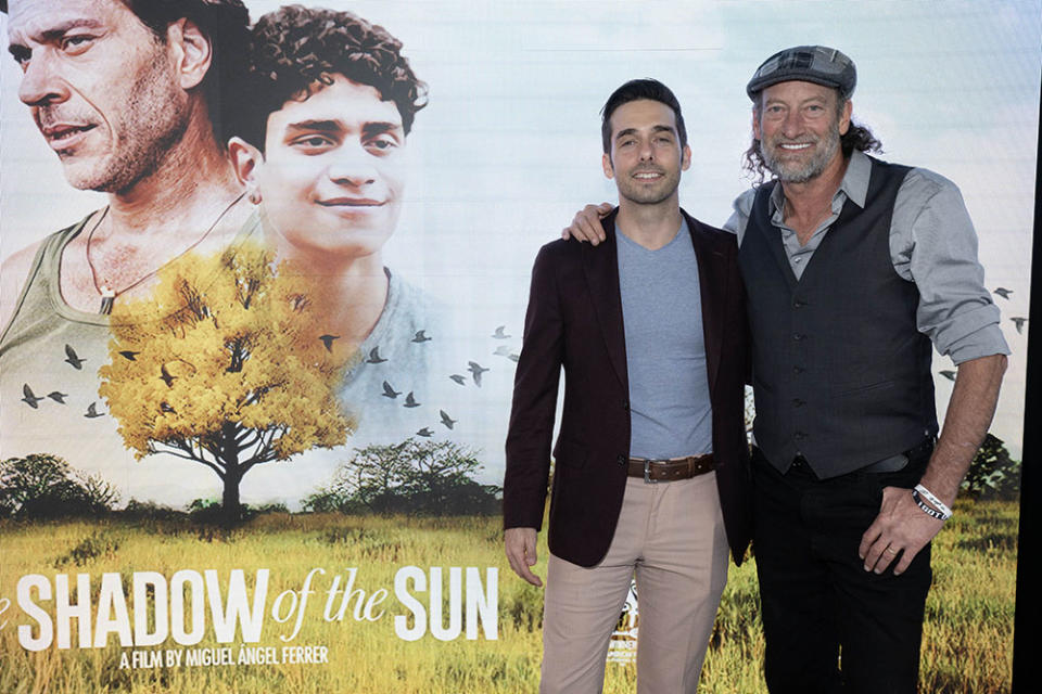Director Miguel Angel Ferrer, Actor Troy Kotsur attend THE SHADOW OF THE SUN, hosted by Troy Kotsur, Venezuela’s Oscar Entry for Best International Feature at The Crescent Screening Room, Los Angeles, CA December 12, 2023