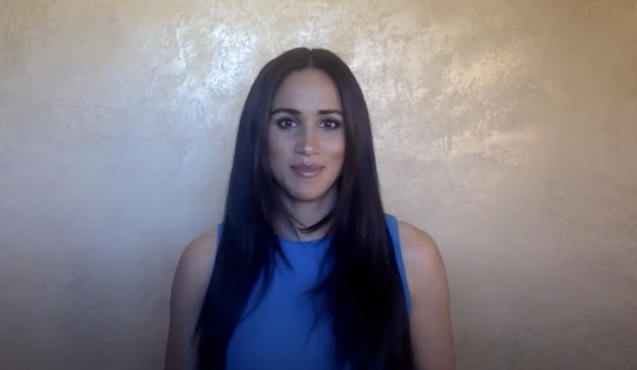 Meghan Markle recorded a video message for the virtual 2020 Girl Up Leadership Summit. (Photo: YouTube)