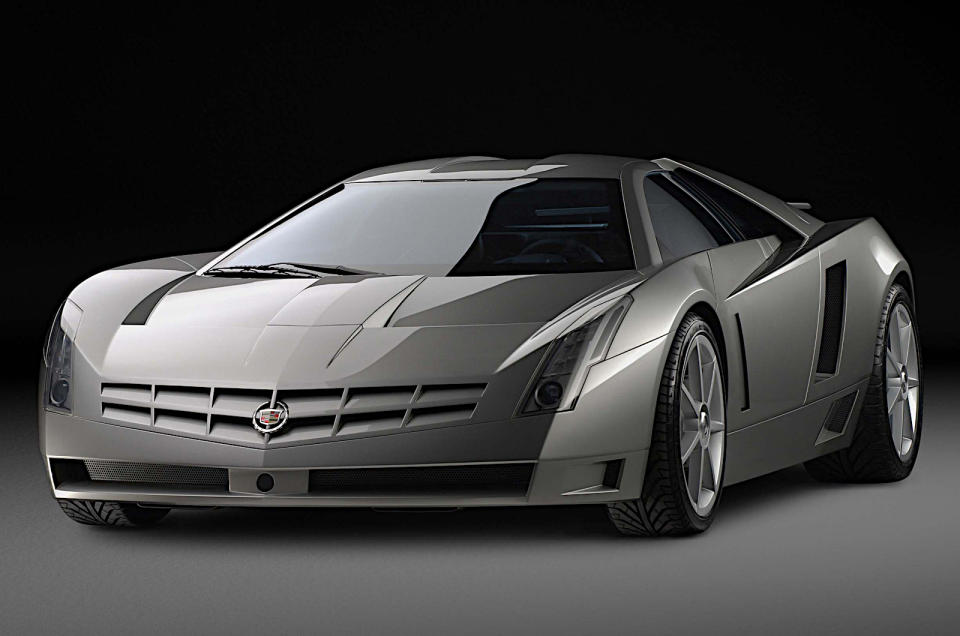 <p><em>Cien</em> is the Spanish word for ‘hundred’, and was therefore an appropriate choice for a concept celebrating Cadillac’s centenary. The Cien was a dramatic sports car powered by a specially designed <strong>7.5-litre V12</strong> engine which produced around 750bhp and was mounted just ahead of the rear axle.</p><p>Although the Cien was an American car, much of the development took place in the UK. The styling, influenced by the Lockheed Martin F-22 Raptor fighter jet, was done at the GM Advanced Design Studio in Coventry, while engineering work was done by Prodrive, 30 miles to the south in Banbury.</p>