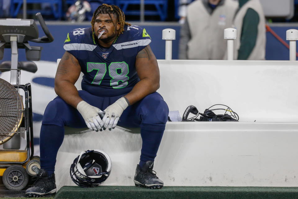 Ravens offensive tackle D.J. Fluker