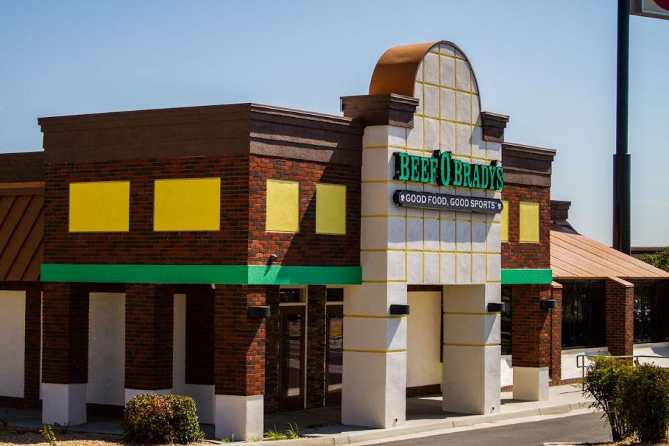 Beef 'O' Brady's, which was founded in Florida, operates about 140 locations in 21 states.