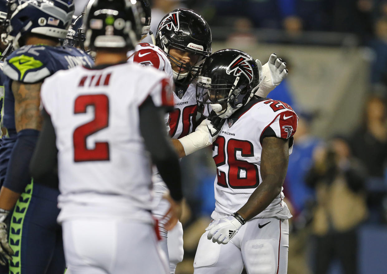 The Falcons' social media team had some jokes on Monday night. (AP)