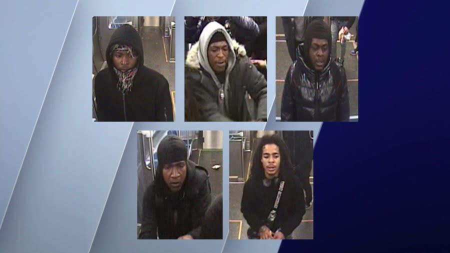 On Friday, Chicago police shared photos of five people who officers believe are responsible for a robbery on a CTA Red Line train in late April. 