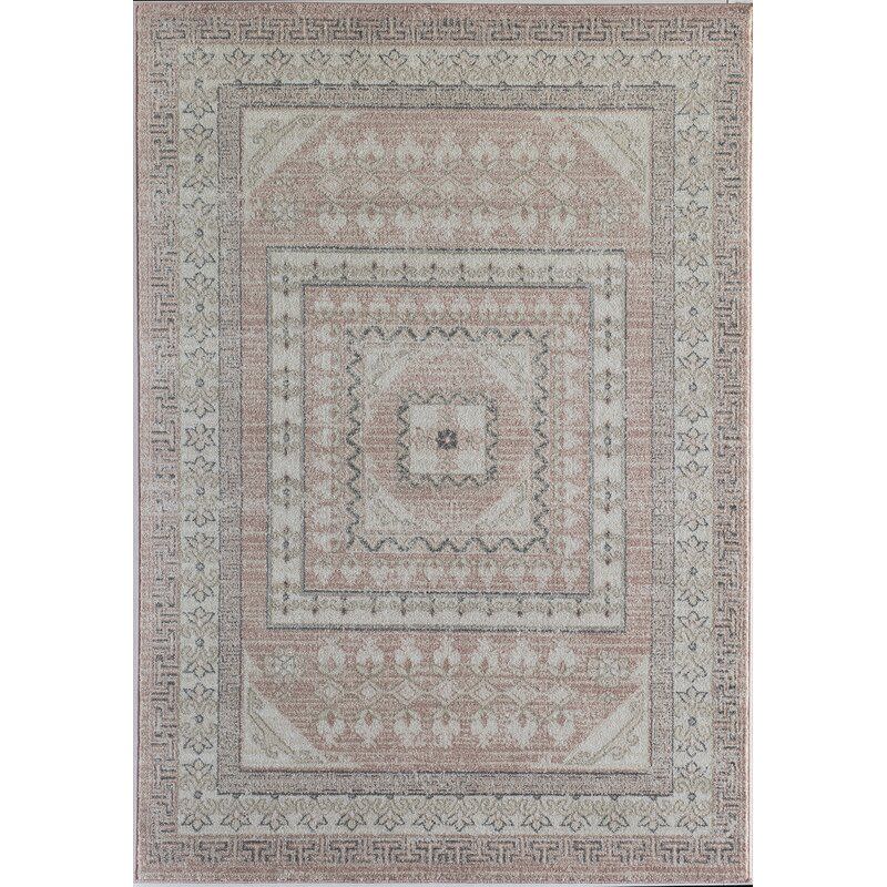 Dionne Pink/Ivory/Gray Area Rug