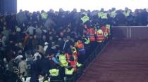 Football Soccer Britain - West Ham United v Chelsea - EFL Cup Fourth Round - London Stadium - 26/10/16 West Ham and Chelsea fans clash after the match Reuters / Eddie Keogh Livepic