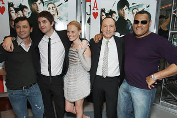 Director Robert Luketic , Jim Sturgess , Kate Bosworth , Kevin Spacey>/contrib> and Laurence Fishburne at the Las Vegas premiere of Columbia Pictures' 21