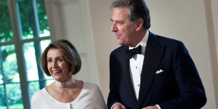 Nancy Pelosi and Paul Pelosi at the White House