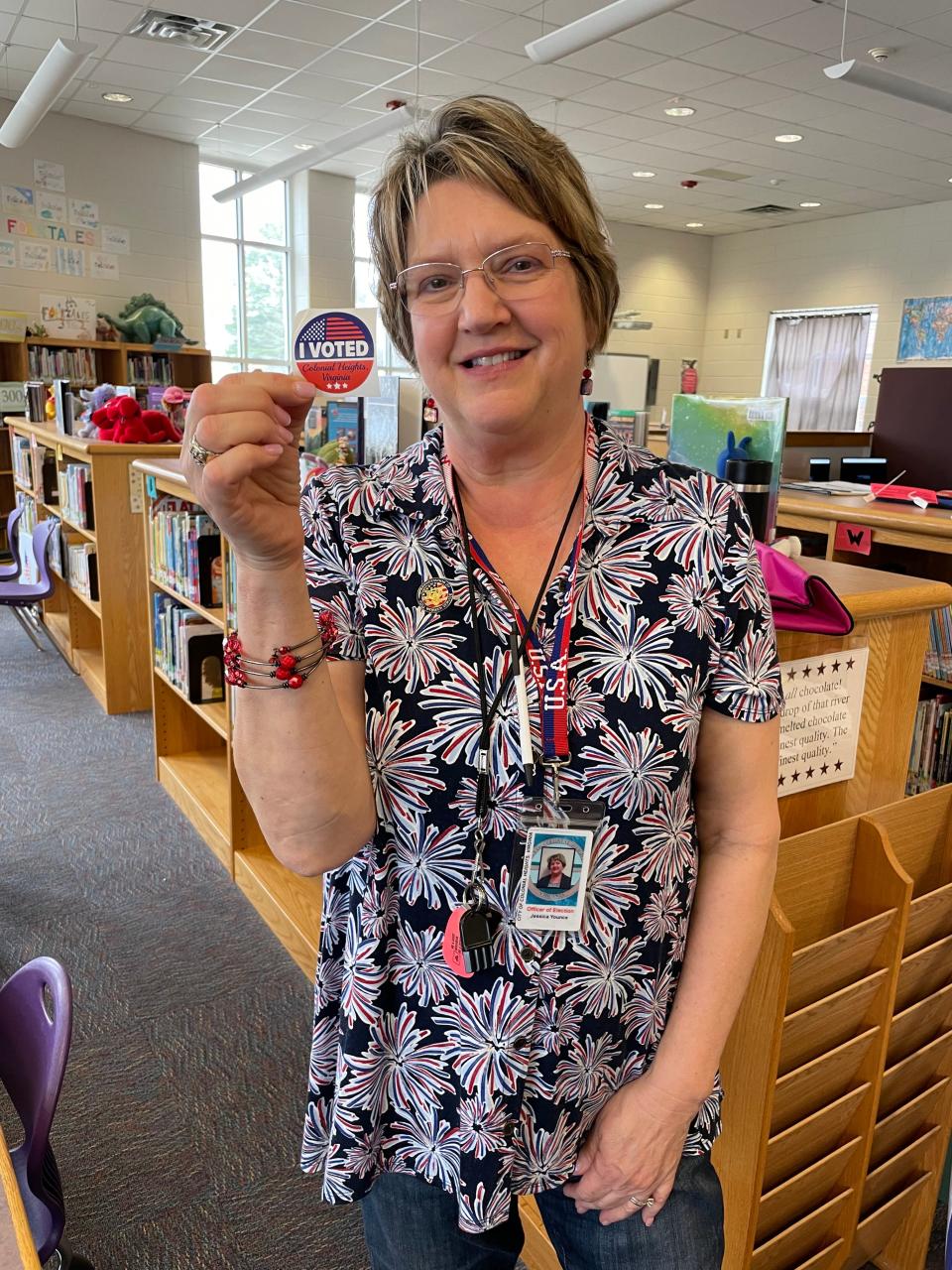 Precinct 3 chief Jessica Younce on Super Tuesday, Mar. 5, 2024 in Colonial Heights, Va.