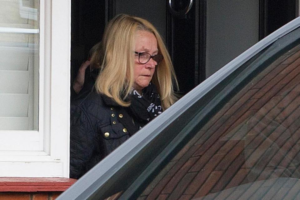 Pictured: Ant McPartlin's mum leaves the home he is renting in West London after he was arrested at the scene of a crash on Sunday afternoon for drink driving. 2018/03/19 Picture by Georgie Gillard (Daily Mail)