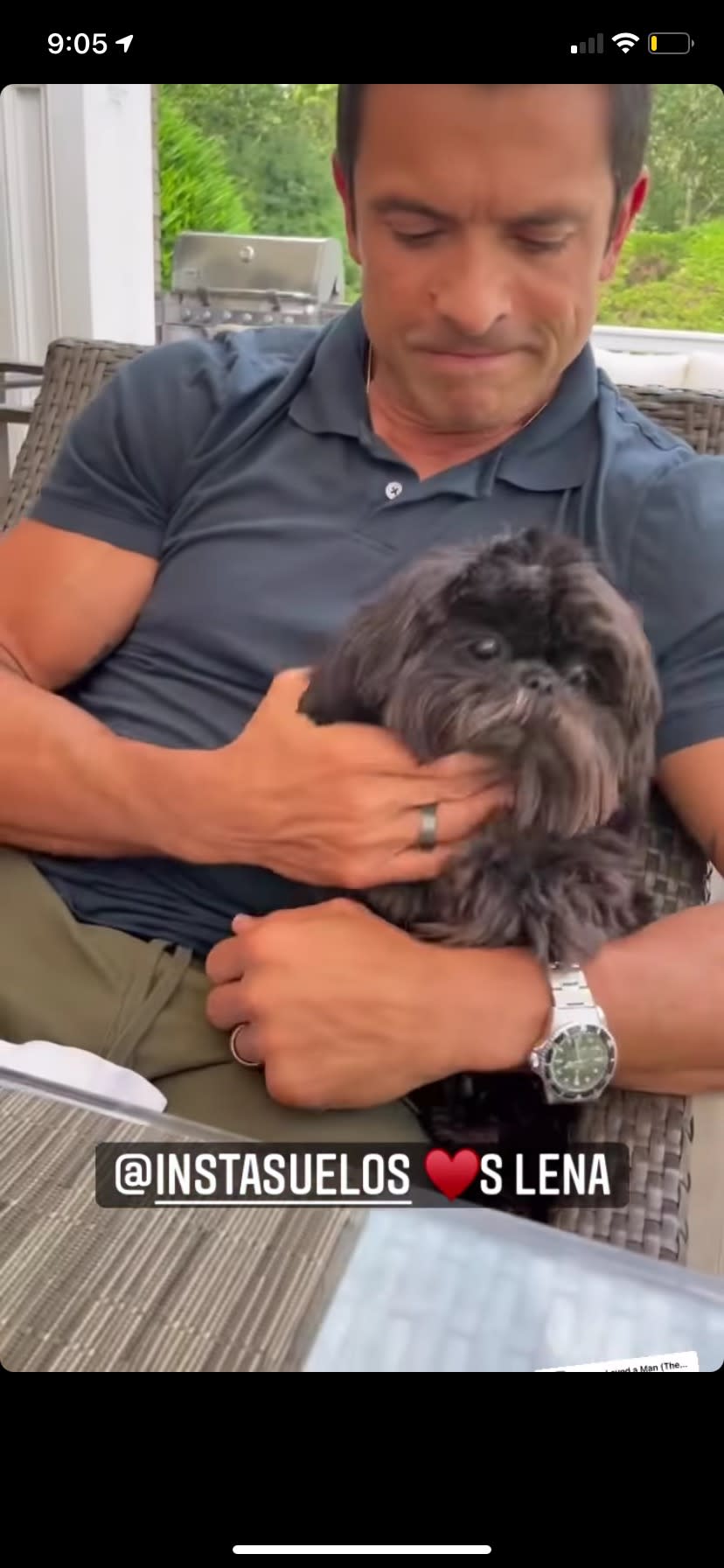 Kelly Ripa Posts Sweet Video Of Mark Consuelos And Rescue Pup Lena