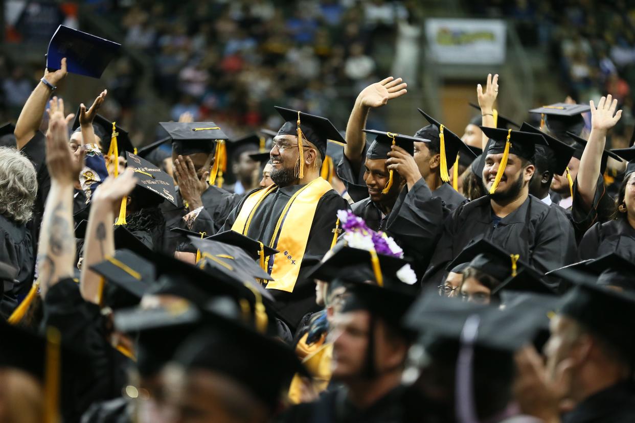 In this file photo, Austin Community College graduates celebrate their commencement ceremony in 2022.