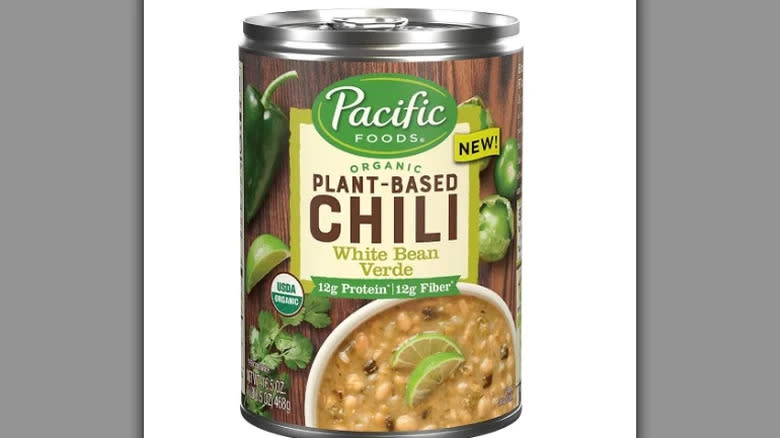 White Bean Verde chili can