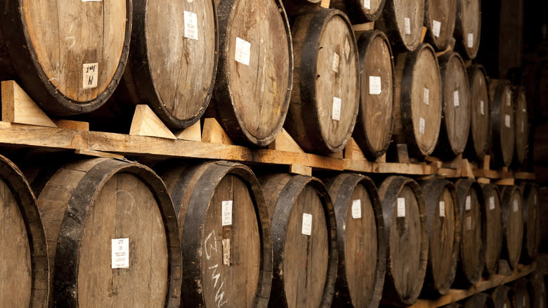 whiskey barrel rows