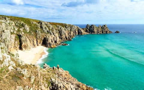 The beach at Porthcurno - Credit: Getty