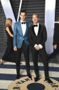 <p><em>Vanity Fair</em>‘s DJ-heavy crowd also included these musicmakers, looking dapper in traditional tuxes. (Photo: Evan Agostini/Invision/AP) </p>