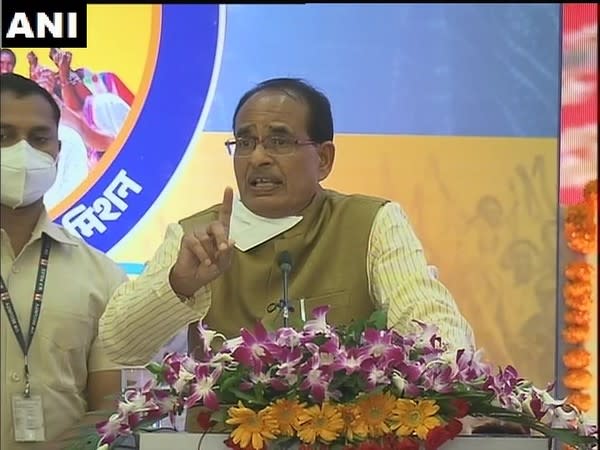 Madhya Pradesh Chief Minister Shivraj Singh Chouhan during an event in Bhopal on Sunday. (Photo/ANI)