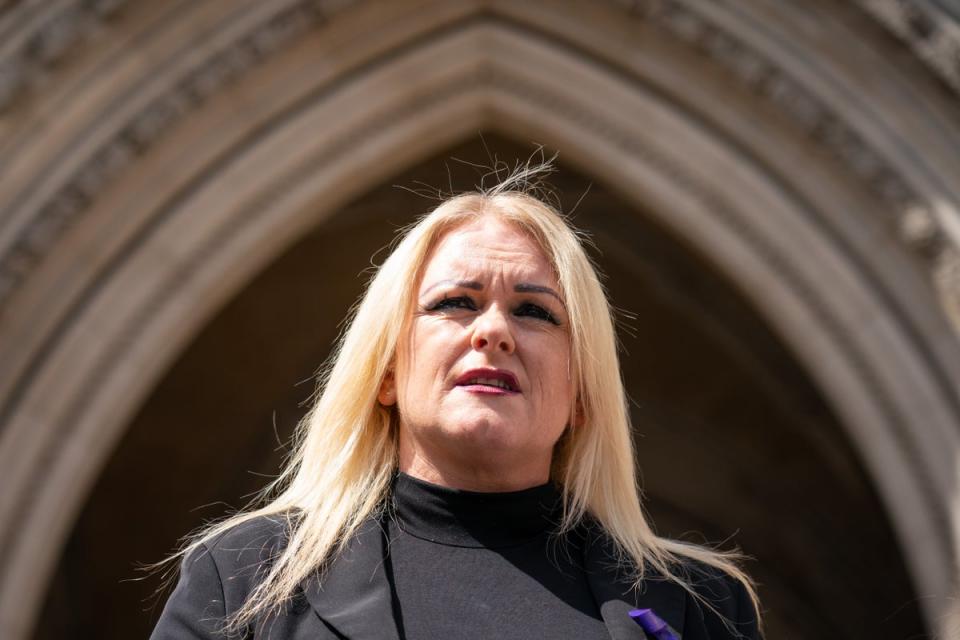 Hollie Dance said the family have had ‘no support whatsoever’ from Barts Health NHS Trust (Dominic Lipinski/PA) (PA Wire)