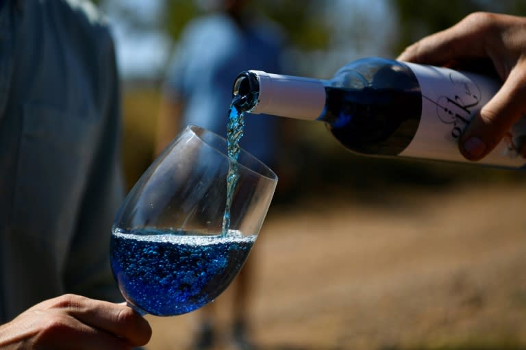 Blue wine? Nearly half a million bottles were sold last year by Gik Live! a Spanish startup set up by a group of university students