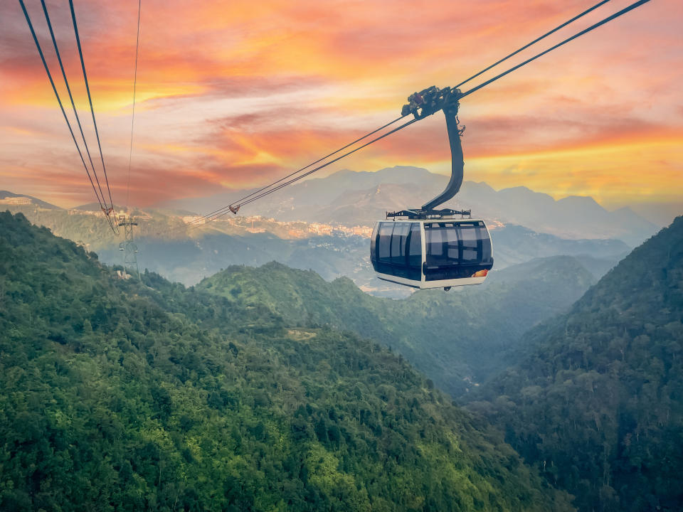 Cable car ride to Fansipan. (Photo: Getty)