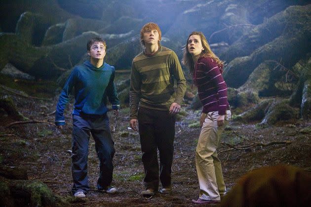 Rupert with Harry Potter co-stars Daniel Radcliffe and Emma Watson in The Order Of The Phoenix (Photo: Warner Bros)