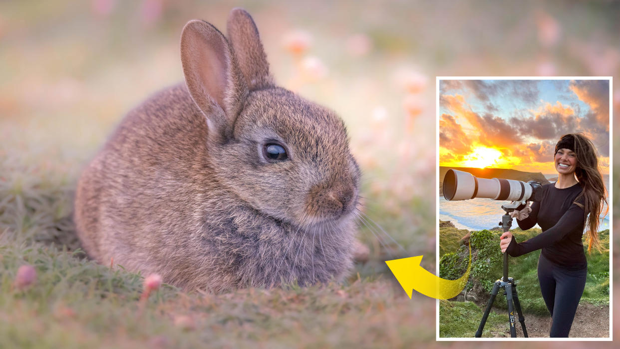  Photographer Hannah Stitfall and her picture of a rabbit. 